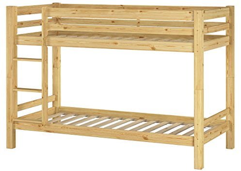 Erst-Holz® Stockbett Etagenbett Kinderzimmer Kiefer + Rollrost 90x200 Hochbett Kinderbett 60.09-09