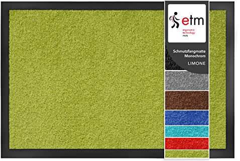 etm Dirt Trapper Door Mat - Highly Absorbent Non Slip Mat | Mono | for Indoor and Outdoor Use | Green - 120 x 180 cm