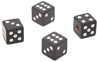 4X Ventilkappen Würfel Schwarz Black Dice Ventilkappe Vwüsch
