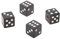 4X Ventilkappen Würfel Schwarz Black Dice Ventilkappe Vwüsch