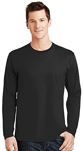 Long Sleeve 100% Cotton t Shirt Long Sleeve t Shirt Black X Large