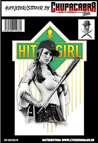 Aufkleber Hit Girl Pinup Baseball Sticker