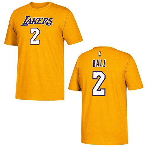 Lonzo Ball Los Angeles Lakers Gold Name and Number T-Shirt