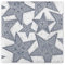 Sovie HORECA Serviette GITTE (Silber-Blau) aus Linclass® Airlaid, Weichtsserviette stoffähnlich, ideal für Winterfeiern & Weihnachten, 40x40cm, 50 Stück