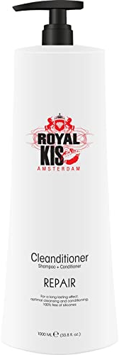 Royal KIS Repair Cleanditioner - 2 in 1: Shampoo & Conditioner - 1000 ml - beschädigtes und chemisch behandeltes Haar - mit Keratin - ohne Silikone