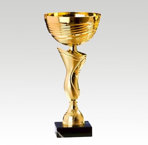 Henecka offene Cup-Trophäe Serie Elodie, Gold, mit Wunschgravur, wählbar in 8 Größen, oder als 8er-Serie