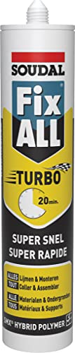 Mastic-colle prise ultra rapide SOUDAL FIX-ALL TURBO (Noir)