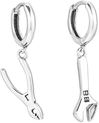 Helen de Lete S925 - Orecchini a perno in argento Sterling con pinza e chiave