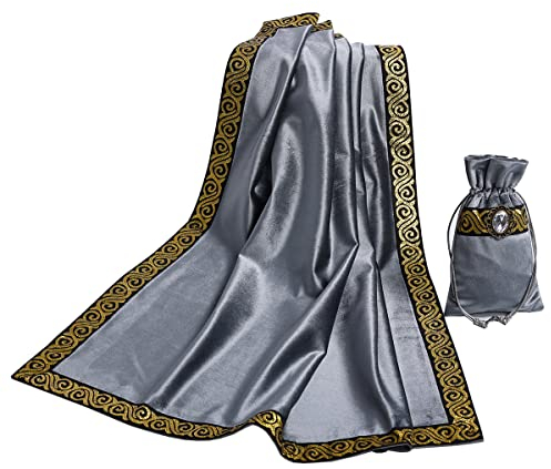 BLESSUME Tarot Tischdecke Altar Tarot Tuch (Grau 1)