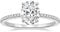 Zakk Damen Ringe Silber 925 Verlobungsringe Solitärring 3CT Oval Zirkonia Versprechen Ring Eheringe Trauringe Rosegold Gold (Silber,54 (17.2))