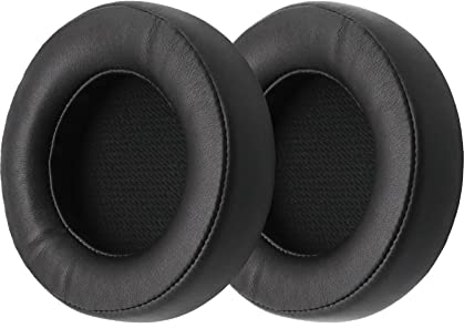 YINETTECH 1 Paar Ohrpolster Ohrpolster Protein Leder Memory Foam Ersatz Reparatur Teile Kompatibel mit Corsair Virtuoso RGB Wireless SE Kopfhörer Schwarz