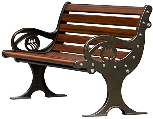 Garten-Terrassenbank Outdoor-Sitzbank, Park Heavy Duty Loveseat Bank Hinterhof Wetterfester Sitz aus Aluminiumguss, Veranda-Rasenmöbel-Sitzplätze, Schule Krankenhaus Shop Rückenlehne Sitzbank