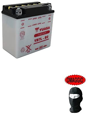 KOMPATIBEL MIT MBK Skyliner DT 125 von 1998 bis 2000 gebrauchsfertige Batterie UASA YB7L-B2 Batterien 8 AMP 12 V für Motorrad Roller 232 x 86 x 141 mm