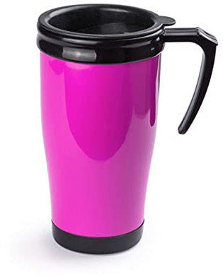 Taza térmica Vaso con tapa café leche The Caliente Recipiente (FUCSIA)