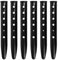 TRIWONDER 6 Pack Tent Pegs Metal Heavy Duty Sand Pegs Snow Tent Stakes Aluminum U-Shaped Ground Nails for Camping Picnic Beach (Black - 31cm)