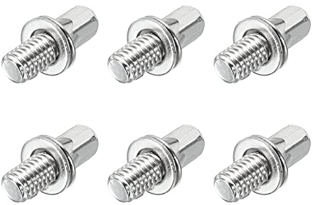 sourcing map Drum Tension Rods M6 x 10mm for Bass Drum Hardware Parts Accessory Pack of 6