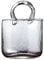 MISNODE Purse Vase for Flowers, Handmade Glass Bag Vase, 10 in Clear Cool & Cute Vase for Centerpieces & Fish Bowl, Wide Mouth Bubble Vase, White