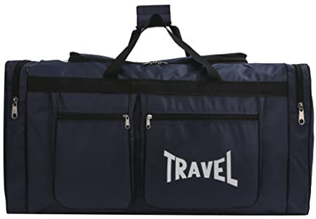 Sipobuy 100L Sac Molleton Polochon De Voyage Pliable, Sac De Sport, Compartiment à Chaussures, Léger Et Imperméable, Grande Capacité, Unisexe (Bleu)