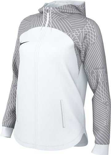 Nike Damen Hooded Jacket W Nk Df Strk23 Hd TRK JKT K, White/Wolf Grey/White/Black, DR2573-100, L