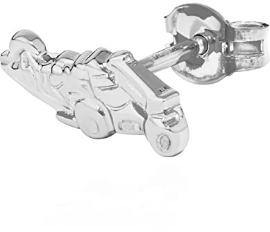 NKlaus Einzel Ohrstecker Rennwagen 925 Silber Autorennen Ohrring 12x5mm anlaufgeschützt 13780
