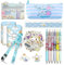 Set Regalo Forniture Scolastiche, incluso Note Adesive, Penne Rollerball, Astuccio, Adesivi, Righello, Spilla di Cartone Animato, Cordino di Cartone Animato, Regali per Bambini