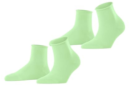 ESPRIT Damen Socken Basic Pure Multipack W Sso Baumwolle einfarbig 2 Paar, Grün After Eight 7134, 39-42