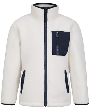 Mountain Warehouse Atlas Borg Kinder-Fleece-Jacke Beige Kinder 140 EU (9-10 Jahre)