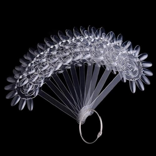 120 Color Natural/Clear Sunflower Display Sticks Ring False Nail Art Display Chart Practice Fan Wheel Tool False Nail Tips With