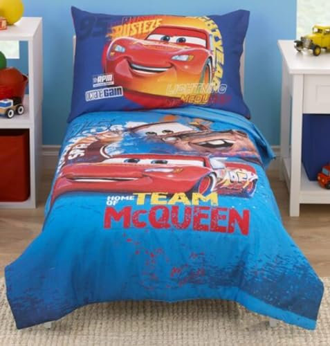 Disney Cars 4-teiliges Bettwäsche-Set für Kleinkinder