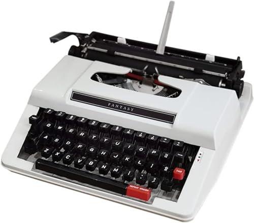 DEMCAY Tragbare Maschinen-Textverarbeitungsschreibmaschine, altmodische manuelle Schreibmaschine – inklusive Farbband