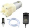 CHANCS 385 Selbstansaugende Membranpumpe DC 6V-12V mit Silikonschlauchfilter und EU-Netzteil Eingang 100V-240V Ausgang DC 12V für den täglichen Wasserkreislauf des Aquariums