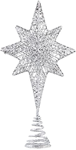 BUGUUYO 1stk Weihnachtsbaumspitze Stern Weihnachtsbaum-sternspitze Christbaum Spitzen Feiertagssternverzierung Sternbaumkrone Weihnachtsdekoration Baum Topper Eisen Weihnachten Baumschmuck
