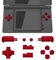 eXtremeRate Botones de Repuesto para Nintendo DS Lite, D-Pad A B X Y R L Start y Select, Teclas de Volumen Power - Sin Consola Portátil, Rojo Escarlata