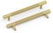 LONTAN 10 Pack Gold Kitchen Cupboard Handles 128mm Hole Centers Sandy Gold Handles Aluminium Alloy