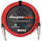 designacable.com 10m - Red Unbalanced Straight Jack Guitar Lead - Handmade in the UK using Van Damme XKE instrument cable & Neutrik NP2X 1/4 Mono Jacks.