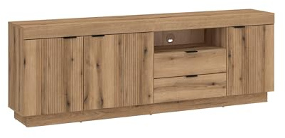 möbelando Lowboard >DELAMAR< in Coast Evoke Eiche Dekor - 185,9x66,6x39,6 (BxHxT)
