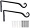 JunGG Pflanzenhalterung Blumenampelhalter 25 cm Eisen Hängender Pflanzenhalter Wandhaken Blumenampel Wandpflanzenhaken für Pflanzer Vogelhäuschen Laternen Windspiele Wandleuchter, 2er Pack