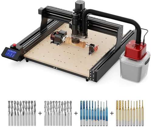 Twotrees TTC450 80W Router CNC 3 assi macchina per incisione taglio MDF, legno massello con 4 assi aspirapolvere fresa con aspirapolvere per ridurre i fumi