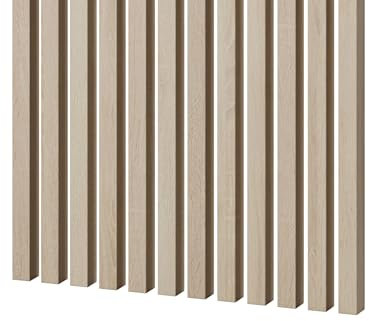 MEBANO. 12 Stück Holzstruktur Wandpaneele 240 x 3 cm, Eiche Sonoma, Wanddeko Lamellen aus MDF, Wandverkleidung, Paneele Wand Wohnzimmer, Holzpaneele für Wand & Decke