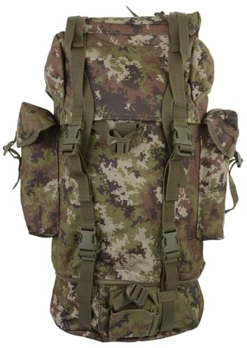 Epic Militaria Reproduktion 65L BW Bundeswehr Stil Taktischer Rucksack - Vegetato Camo, grün, L