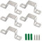 Staffa per tubo quadrato M60 x 60 mm, in acciaio inox 304, a forma di U, staffa in metallo per appendere tubi, fascette stringitubo con viti