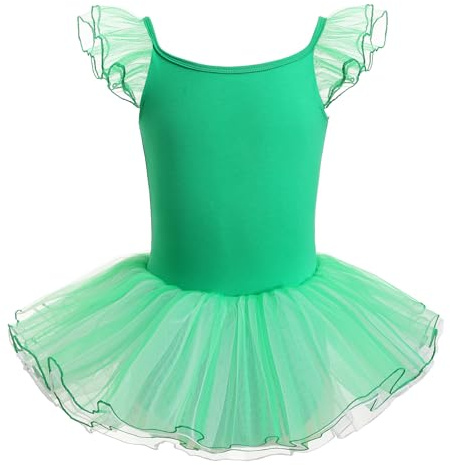 HIPPOSEUS Niña Tutu Vestidos de Ballet Maillot de Danza Gimnasia Leotardo Body Clásico para Niñas Body Traje de Baile,Y-04WDM