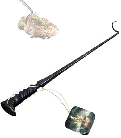 Fleisch Wendehaken, Langlebiger Grill Flip Haken, Outdoor Grill Tablett Grill Lebensmittel Flip, KüChe Kochen ZubehöR, Einfach Zu Reinigen