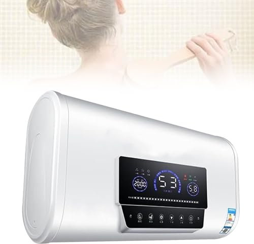 Scaldabagno Elettrico Istantaneo da 80 Litri, Scaldabagno con Display LCD della Temperatura da 3 KW con Accessori, Doppia Fodera, con Telecomando, per Hotel, Bagni, Centri Balneari, Saloni