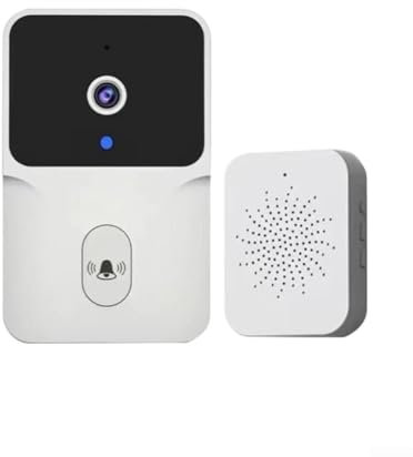Campanello senza fili intelligente con citofono bidirezionale e video HD per il monitoraggio domestico KEMENT (bianco)