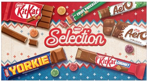 Nestlé Christmas Chocolate Selection Box, 223.5g | Pack of 1 | Includes products from Rowntree's, Aero, KitKat & Yorkie; ready-to-gift and easy to enjoy