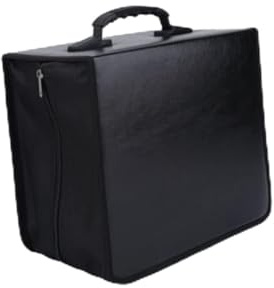Mipcase CD Dvd Dischi Organizer Media Portatile con Maniglia Custodia Nera per Dvd Design per Facile Accesso e Trasporto