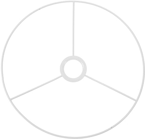 Yardenfun Lampenschirmring E27 aus Eisendraht Rund 30cm Selbstgemacht Metallringhalterung für Lampenschirme Formstabil und Austauschbar für Zuhause Restaurant und Café