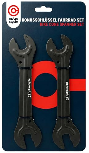 Optio Cycle Konusschlüssel Set Fahrrad 13–16 mm – Fahrradschlüssel Werkzeug für Konuslager & Naben | Bike Wrench Konusschlüssel Fahrrad für Präzise Lagerjustierung