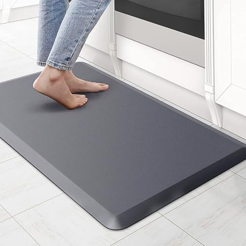 Fall Mat for Elderly Bedside, Waterproof Floor Mat Beveled, Prevention Pad Reduce, Cushion Safety Mat Reduces Impact, Reduce Risk for Handicap, Senior, Anti-Fatigue (Grey,44*71CM/17*28IN)